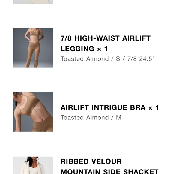 ALO Yoga Mountain Side Shaket in Ivory XS - Picture 13 of 13